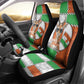 Niger Car Seat Cover Dama Gazelle Waving Flag Funny Style