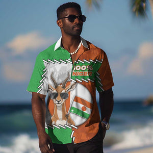 Personalized Niger Hawaiian Shirt Dama Gazelle Waving Flag Funny Style