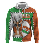 Personalized Niger Hoodie Dama Gazelle Waving Flag Funny Style