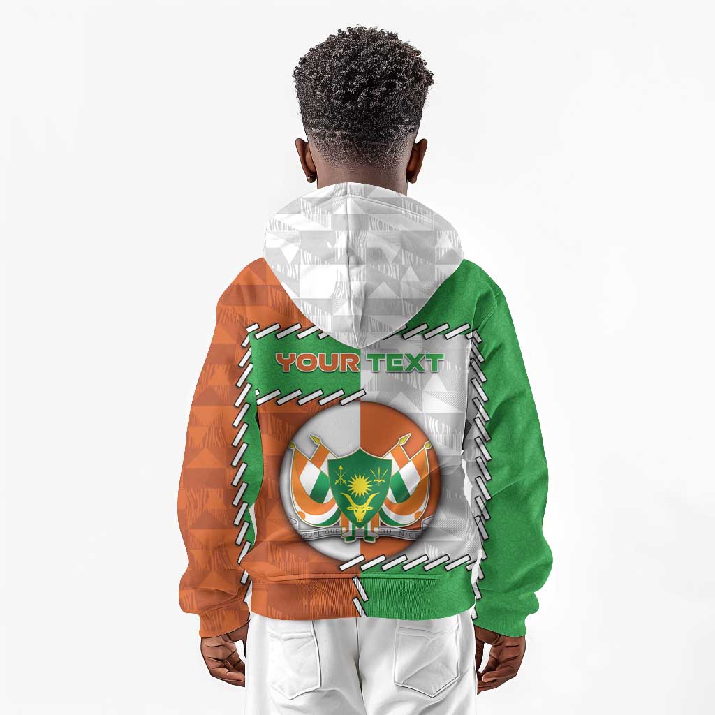 Personalized Niger Kid Hoodie Dama Gazelle Waving Flag Funny Style