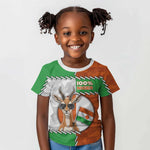 Personalized Niger Kid T shirt Dama Gazelle Waving Flag Funny Style