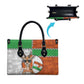 Niger Leather Bag Dama Gazelle Waving Flag Funny Style