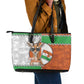 Niger Leather Tote Bag Dama Gazelle Waving Flag Funny Style