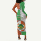 Personalized Niger Long Sleeve Bodycon Dress Dama Gazelle Waving Flag Funny Style