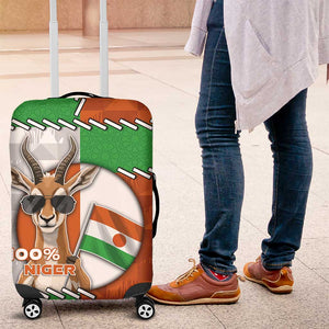 Niger Luggage Cover Dama Gazelle Waving Flag Funny Style