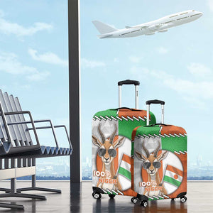 Niger Luggage Cover Dama Gazelle Waving Flag Funny Style