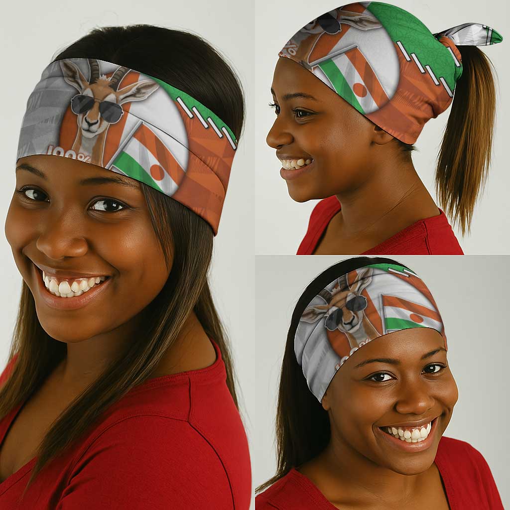 Niger Neck Gaiter Dama Gazelle Waving Flag Funny Style