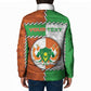 Personalized Niger Padded Jacket Dama Gazelle Waving Flag Funny Style