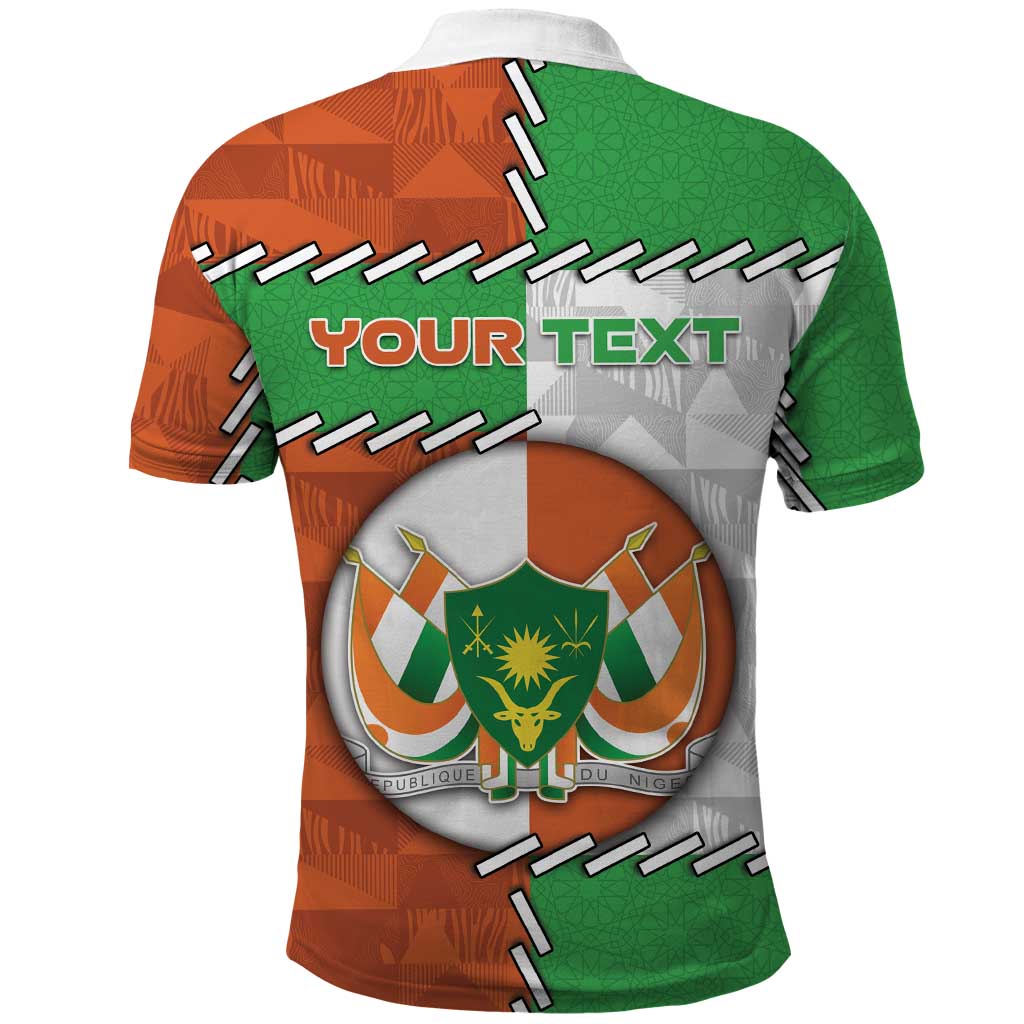 Personalized Niger Polo Shirt Dama Gazelle Waving Flag Funny Style