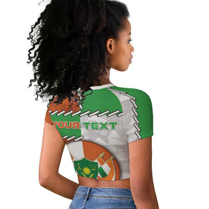 Personalized Niger Raglan Cropped T shirt Dama Gazelle Waving Flag Funny Style