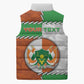 Personalized Niger Sleeveless Puffer Jacket Dama Gazelle Waving Flag Funny Style