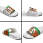Niger Slide Sandals Dama Gazelle Waving Flag Funny Style