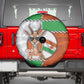 Niger Spare Tire Cover Dama Gazelle Waving Flag Funny Style