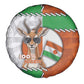 Niger Spare Tire Cover Dama Gazelle Waving Flag Funny Style