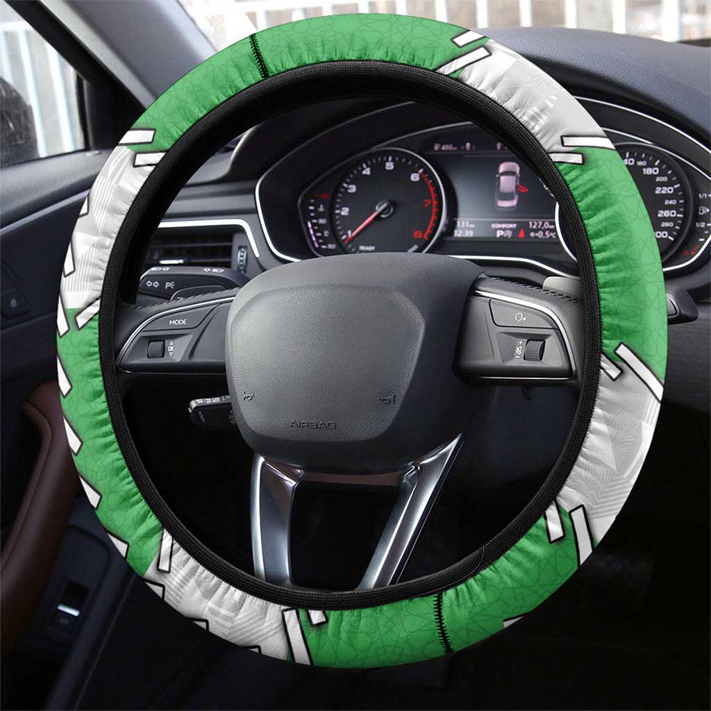 Niger Steering Wheel Cover Dama Gazelle Waving Flag Funny Style
