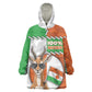 Personalized Niger Wearable Blanket Hoodie Dama Gazelle Waving Flag Funny Style