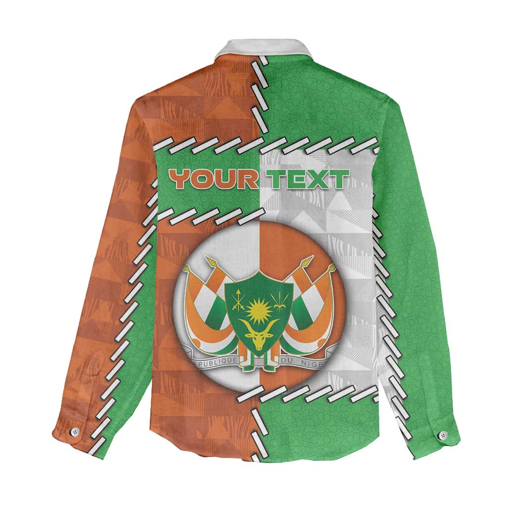 Personalized Niger Women Casual Shirt Dama Gazelle Waving Flag Funny Style