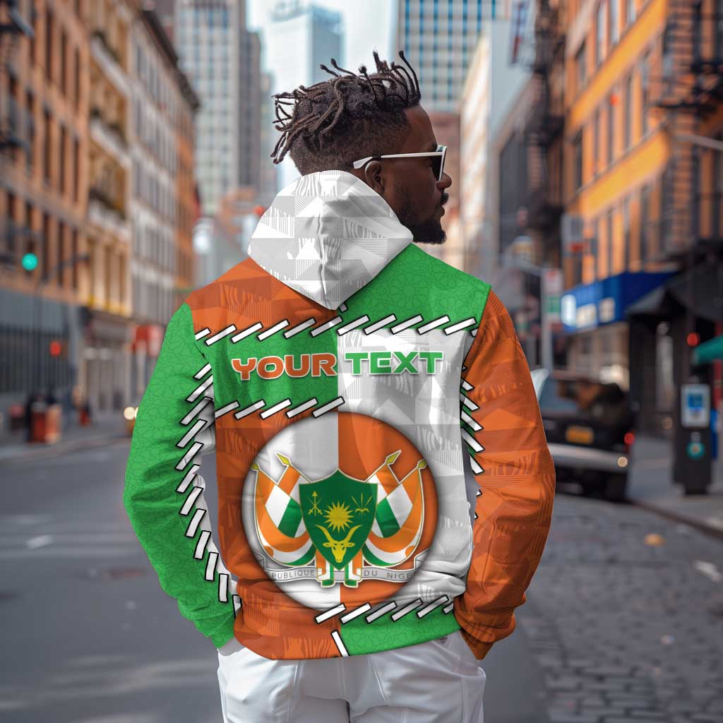Personalized Niger Zip Hoodie Dama Gazelle Waving Flag Funny Style