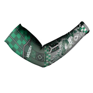Personalized Nigeria Arm Sleeves Eagle With Tribal Patterns