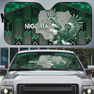 Nigeria Auto Sun Shade Eagle With Tribal Patterns