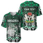Personalized Nigeria Baseball Jersey Eagle With Tribal Patterns