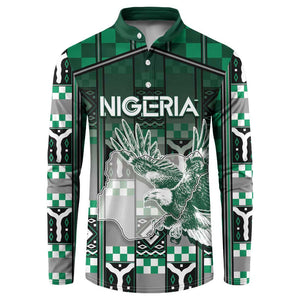 Personalized Nigeria Button Sweatshirt Eagle With Tribal Patterns