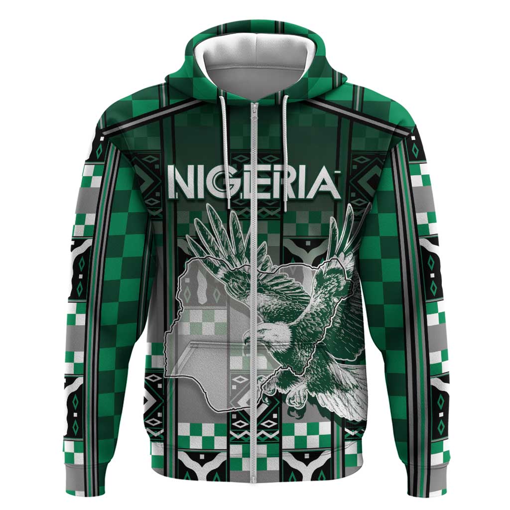 Personalized Nigeria Hoodie Eagle With Tribal Patterns