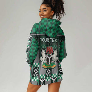 Personalized Nigeria Hoodie Dress Eagle With Tribal Patterns