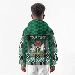 Personalized Nigeria Kid Hoodie Eagle With Tribal Patterns