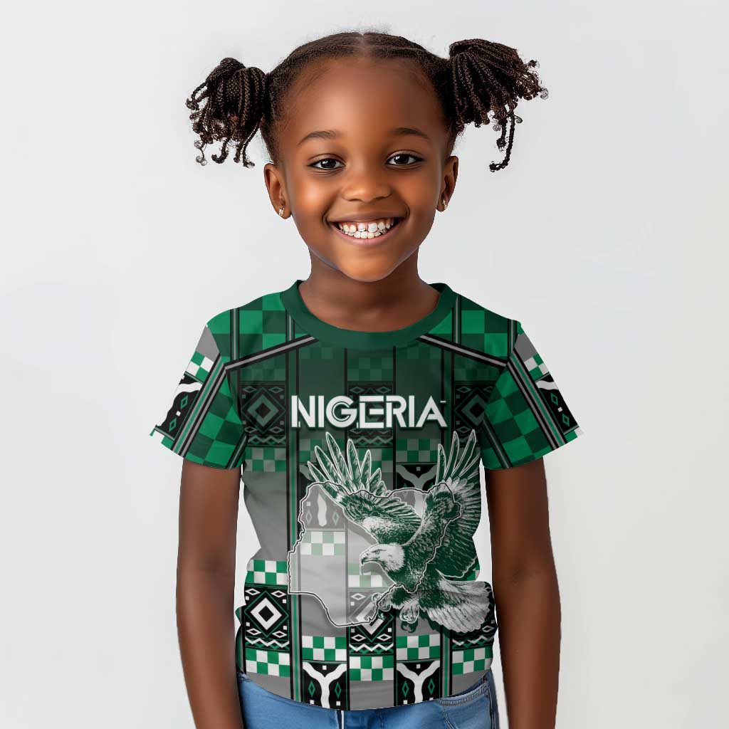 Personalized Nigeria Kid T shirt Eagle With Tribal Patterns