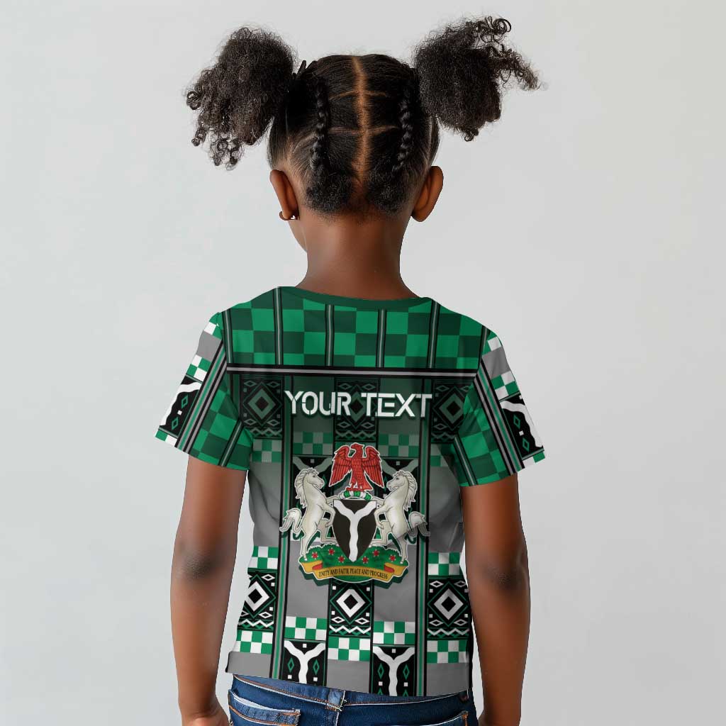 Personalized Nigeria Kid T shirt Eagle With Tribal Patterns