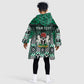 Personalized Nigeria Kid Wearable Blanket Hoodie Eagle With Tribal Patterns