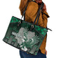 Nigeria Leather Tote Bag Eagle With Tribal Patterns