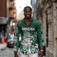 Personalized Nigeria Long Sleeve Button Shirt Eagle With Tribal Patterns