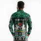 Personalized Nigeria Long Sleeve Polo Shirt Eagle With Tribal Patterns