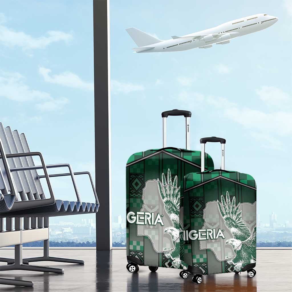 Nigeria Luggage Cover Eagle With Tribal Patterns