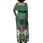 Personalized Nigeria Off Shoulder Maxi Dress Eagle With Tribal Patterns