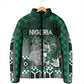 Personalized Nigeria Padded Jacket Eagle With Tribal Patterns
