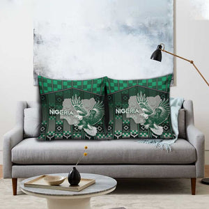 Nigeria Pillow Cover Eagle With Tribal Patterns