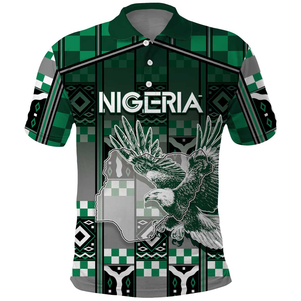 Personalized Nigeria Polo Shirt Eagle With Tribal Patterns
