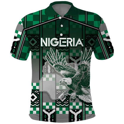 Personalized Nigeria Polo Shirt Eagle With Tribal Patterns