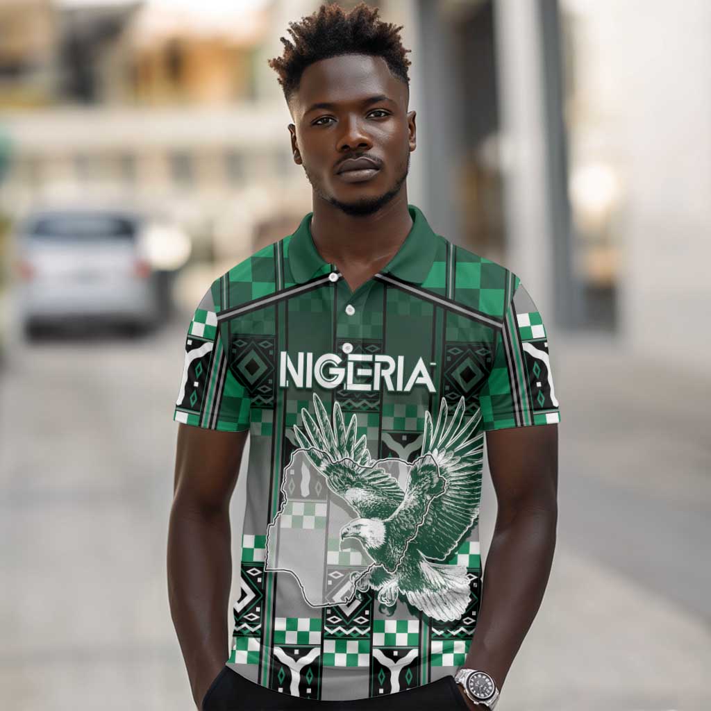 Personalized Nigeria Polo Shirt Eagle With Tribal Patterns