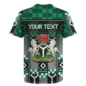 Personalized Nigeria Rugby Jersey Eagle With Tribal Patterns