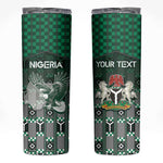 Personalized Nigeria Skinny Tumbler Eagle With Tribal Patterns