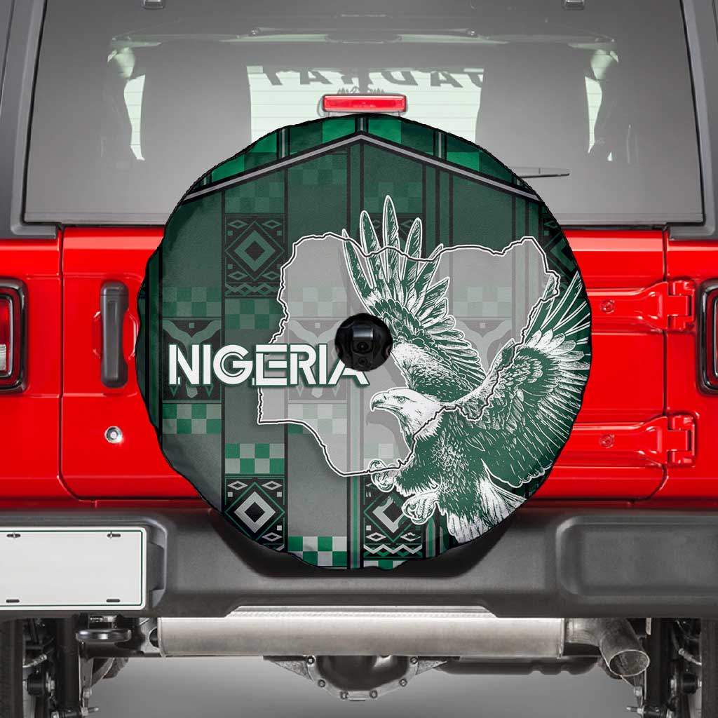 Nigeria Spare Tire Cover Eagle With Tribal Patterns