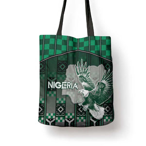 Nigeria Tote Bag Eagle With Tribal Patterns