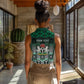 Personalized Nigeria Women Sleeveless Polo Shirt Eagle With Tribal Patterns