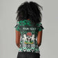 Personalized Nigeria Women V-Neck T-Shirt Eagle With Tribal Patterns
