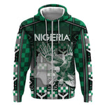 Personalized Nigeria Zip Hoodie Eagle With Tribal Patterns