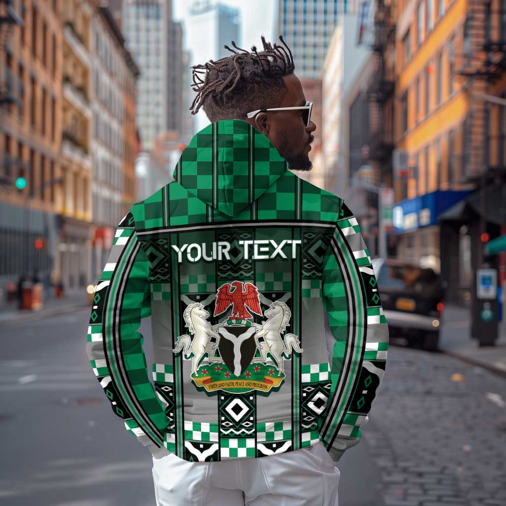 Personalized Nigeria Zip Hoodie Eagle With Tribal Patterns